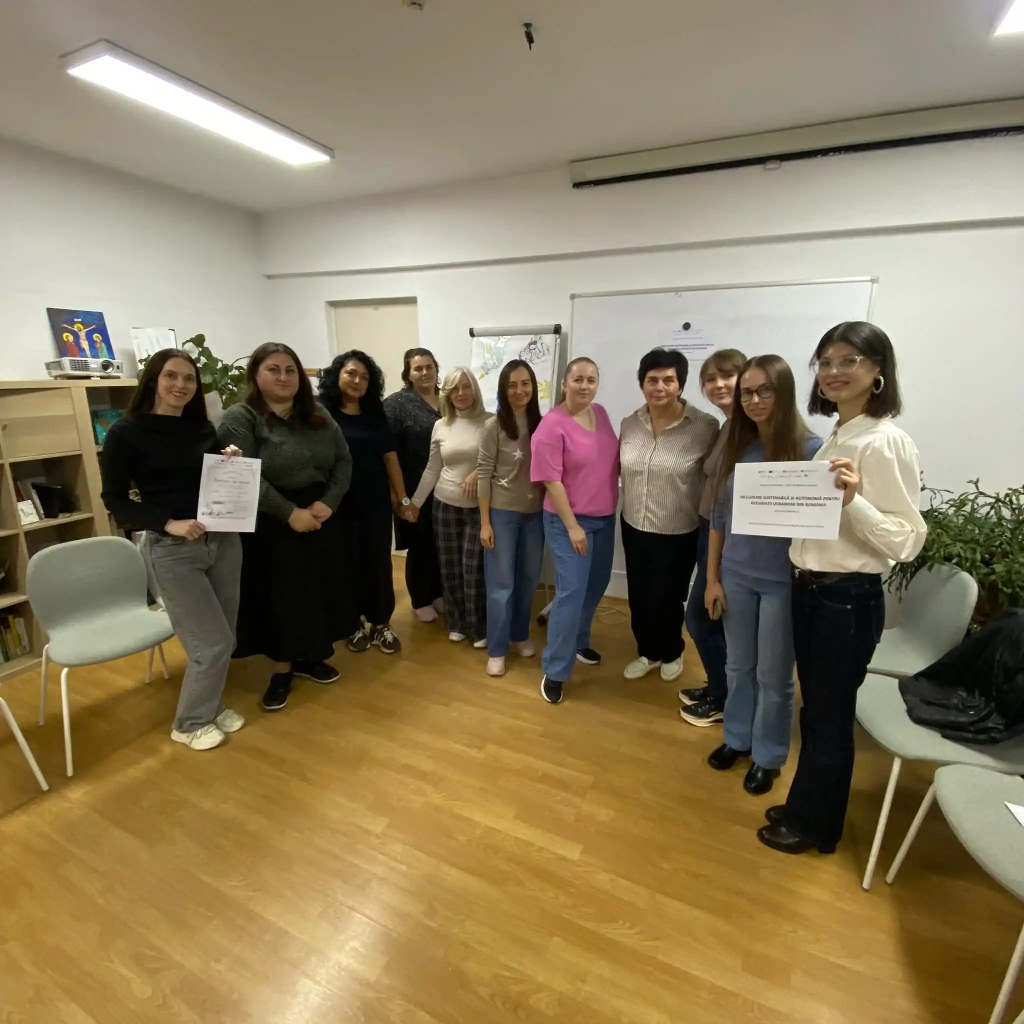 cetățeni ucraineni participând la atelier IncludE-UA2 Oradea